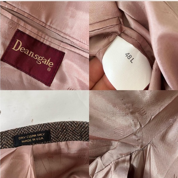 Vintage Deansgate Brown herringbone tweed wool sport coat. - Picture 8 of 8